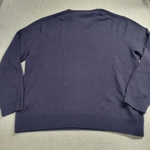 Ralph Lauren Polo Men's Size XXL Crew Neck Washable Merino Wool Sweater Blue - Picture 11 of 12